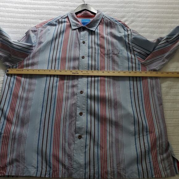 Tommy Bahama Mens Striped Silk Blend Button Front Long Sleeve Shirt 2X - Picture 4 of 16